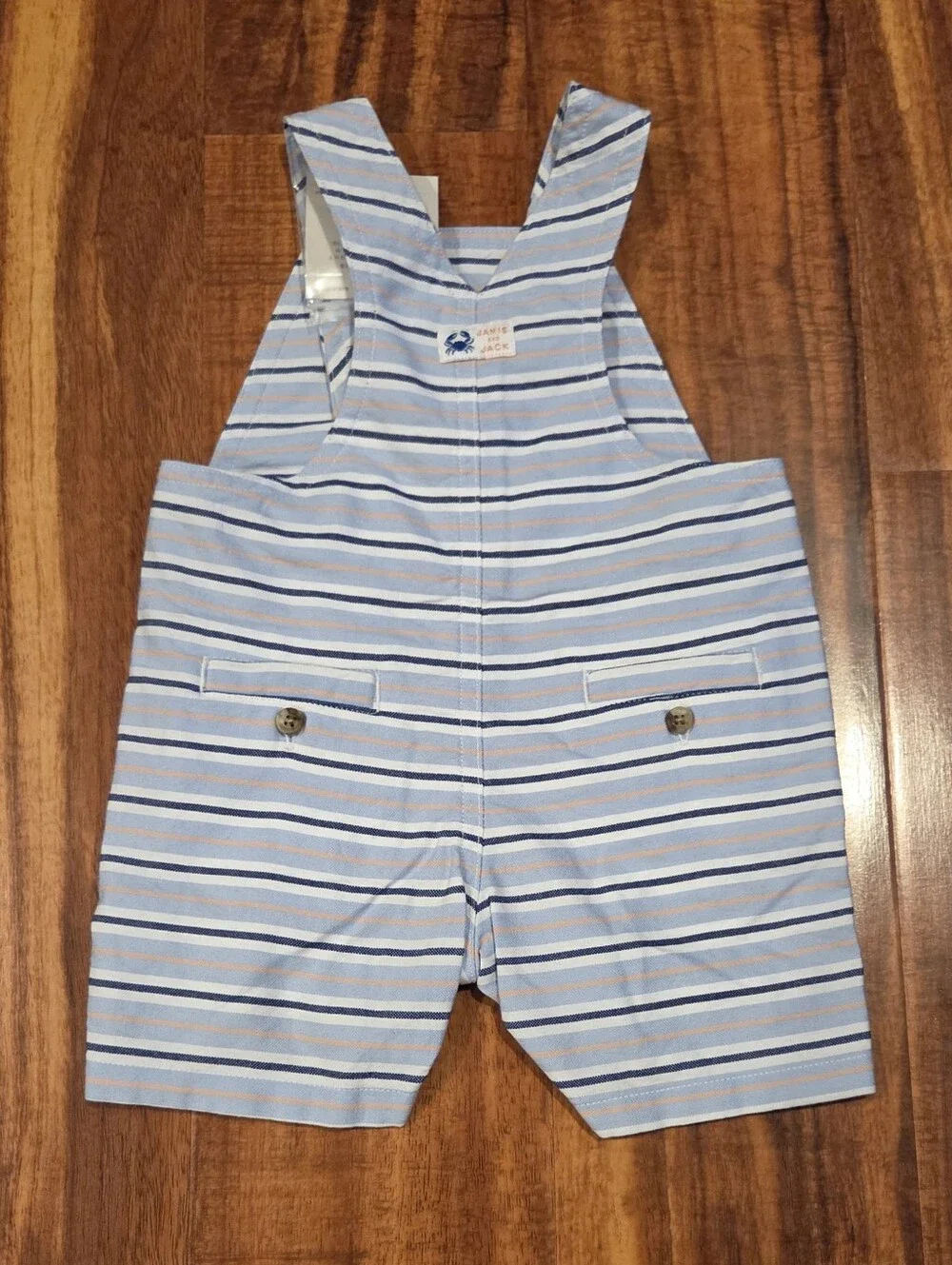Janie and Jack NWT 0-3 Months Striped Shortall and Pelican Bodysuit